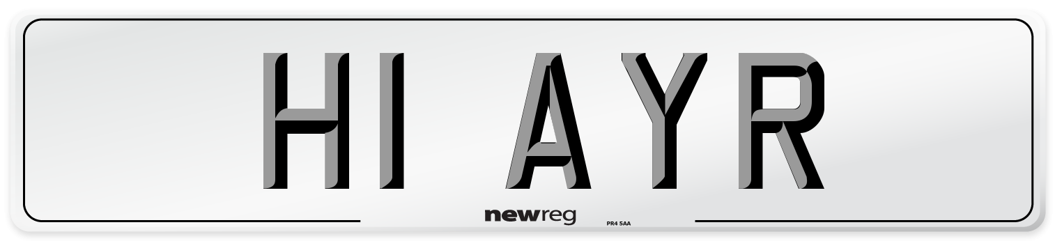 H1 AYR Number Plate from New Reg